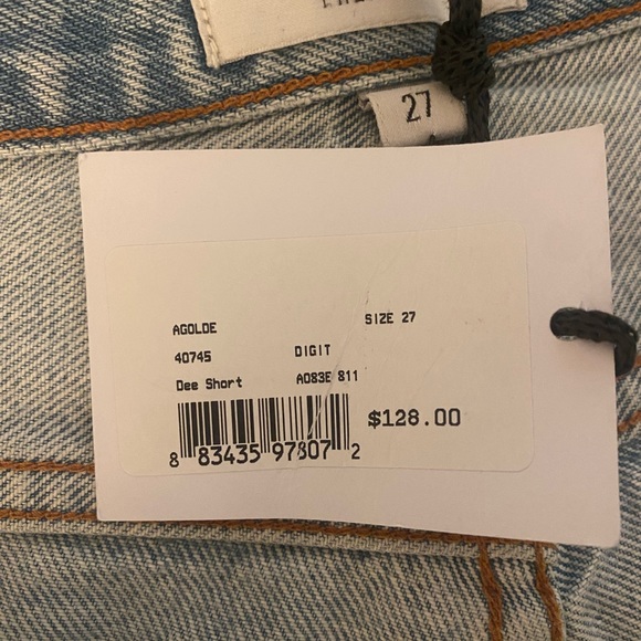 Agolde Dee Ultra High Rise Denim Short in Digit - Picture 6 of 9